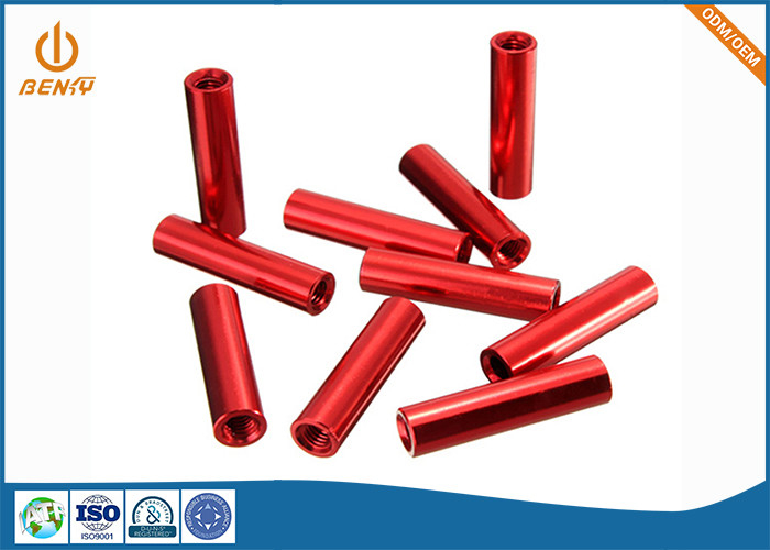 Superficie de galjanoplastia de torneado de cobre roja de Chrome de las piezas del CNC de la alta precisión